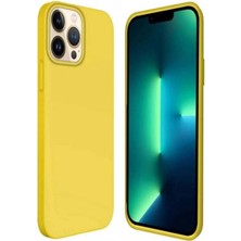 MCasering iPhone 13 Pro Max Silicone Case Sarı