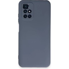 MCasering Xiaomi Redmi 10 Uyumlu Rubber Yumuşak Silikon Kılıf Petrol Mavi