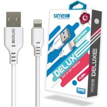 MCasering Iphone 7\7 Plus Deluxe Yüksek Hızlı Şarj ve Veri Kablosu Beyaz Beyaz