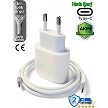 MCasering iphone  Hızlı Şarj Aleti Set Kablo Adaptör Set Orijinal Kalitede 15SERI ve 16 Seri 25WATT Type C Aa+ Beyaz