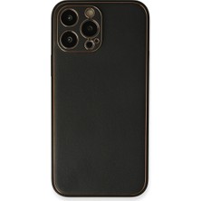 Magicool Iphone 13 Pro Max Kılıf Coco Deri Silikon Kapak - Siyah