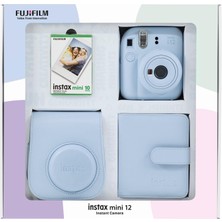 Hepta Collection Mini 12 Fotoğraf Makinesi 10'lu Film Kare Albüm ve Deri Kılıf Bundle Box (Mavi)