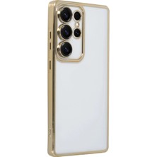 Magicool Samsung Galaxy S25 Ultra Kılıf Razer Lensli Silikon - Gold