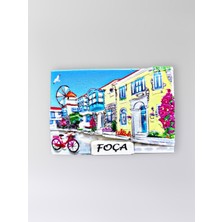 Mundy Foça Polyester Kabartmalı Magnet 7,5 cm x 5 cm Dekoratif Hediyelik Buzdolabı Süsü (KOD:1743)