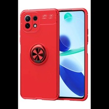 Xiaomi Mi 11 Lite Kılıf Range Yüzüklü Silikon Kırmızı