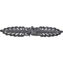 Cntma Antika Tarz Dekoratif Pirinç Yaprak Desenli Menteşe - 55X265 Mm, Oksit