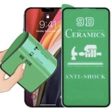 Aromax Iphone 7plus ve 8 Plus Uyumlu Siyah Seramik Flexible Nano Cam Tam Kaplayan Full Ekran Koruyucu