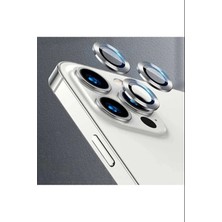 MCasering Iphone 14 Pro Max Uyumlu Kamera Koruyucu Lens Kamera Lens Kılıf Gümüş Gri
