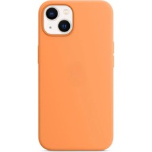 MCasering Iphone 13/14 Uyumlu Içi Kadifeli Lansman Kılıf Turuncu