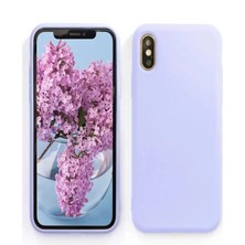 Forsis Aksesuar Apple ıphone Xs Max Uyumlu Kılıf Lansman Içi Kadife Mat Renkli Yumuşak Silikon Lila