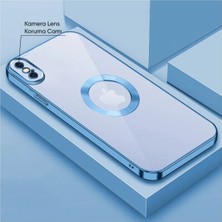 MCasering Apple Iphone Xs Uyumlu Telefon Kılıfı Glint Silikon Kılıf Sierra Mavisi Açık Mavi
