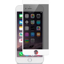 Ucuzmi Iphone 7plus - 8 Plus 6d Kavisli Temperli Hayelet Ekran Koruyucu (Renk - Beyaz) Kırılmaz Cam