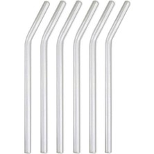 Mithra Life 6 Lı Şeffaf Eğimli Cam Pipet MIT1003