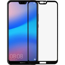 Epro Huawei P20 Lite Uyumlu Siyah Seramik Nano Ekran Koruyucu Tam Kaplayan Kırılmaz Esnek Cam