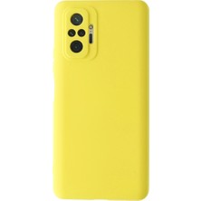 TeknoKapsül Newface Xiaomi Redmi Note 10 Pro Kılıf Nano Içi Kadife Silikon - Sarı