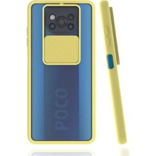 Veluma Xiaomi Poco X3 Uyumlu Sürgülü Silikon Kapak Sarı