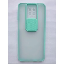 Fashion Case Xiaomi Redmi Note 9s/pro Uyumlu  Kamera Sürgülü Lens Korumalı Kılıf Açık Yeşil