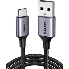 Ugreen 2.0 A Usb-A & Usb-C Örgülü Şarj ve Data Kablosu, 25 Santimetre, Siyah, 60124