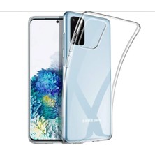 Samsung S20 Ultra Uyumlu Kılıf Antishock Silikon Köşeli Şeffaf Airbag Arka Kapak Şeffaf