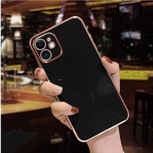 MCasering IPHONE 12 Uyumlu Kılıf Volet Silikon Canlı Renkli Yumuşak Silikon Sıyah