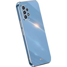 MCasering Galaxy A23 Uyumlu Kılıf Volet Silikon Canlı Renkli Yumuşak Silikon Haki Yeşil Mavi