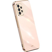 MCasering Galaxy A53 Uyumlu Kılıf Volet Silikon Canlı Renkli Yumuşak Silikon Haki Yeşil Pembe