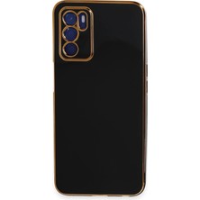 Ahk Oppo A55 Kılıf Pastel Renkli Kamera Lens Korumalı Silinebilir Silikon - Siyah Siyah