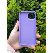 Anatolia Teknoloji iPhone 13 Uyumlu Kadife Iç Dokulu Lansman Telefon Kılıfı Mor