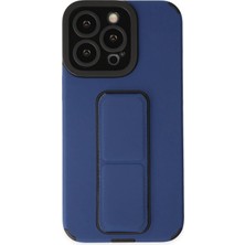Ahk Iphone 13 Pro Kılıf Kamera Korumalı Mega Standlı Silikon - Mavi Mavi