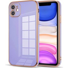 MCasering IPHONE 12 Uyumlu Kılıf Volet Silikon Canlı Renkli Yumuşak Silikon Lıla