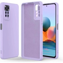 MCasering Xiaomi Redmi Note 11 Pro 5g Uyumlu Kamera Koruma Çıkıntı Soft Kadife Doku Lansman Kapak Lıla