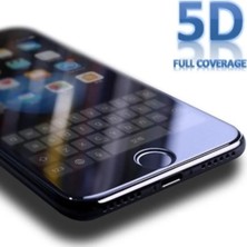 Aksesuarium Iphone 8 Siyah 5d Ultra Kavisli Ekran Koruyucu Kırılmaz Cam