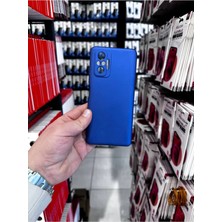 MCasering Xiaomi Redmi Note 10 Pro Uyumlu Kamera Koruma Çıkıntı Soft Kadife Doku Lansman Kapak Mavi