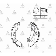 Maher BZT HYUNDAI EXCEL 1990-1994 / ACCENT 2000-2002 PABUÇ; ARKA FREN BALATASI ÇAP : 180MM 58305-25A00