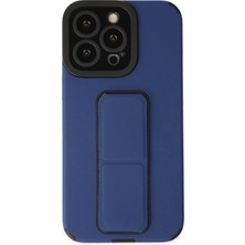 Ahk Iphone 14 Pro Kılıf Kamera Korumalı Mega Standlı Silikon - Mavi Mavi