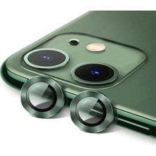 Psr Aksesuar Iphone 12 Mini Metal Çerçeveli (Yeşil) Kamera Koruma Lensi