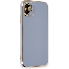 MCasering IPHONE 12 Uyumlu Kılıf Volet Silikon Canlı Renkli Yumuşak Silikon Mavı