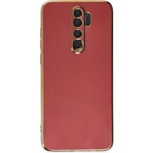 Ahk Xiaomi Redmi Note 8 Pro Kılıf Volet Parlak Kamera Lens Korumalı Silikon - Kırmızı Kırmızı