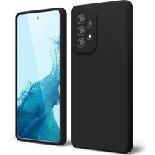 MCasering Samsung Galaxy A23 4g Uyumlu Soft Kadife Doku Lansman Kapak Sıyah