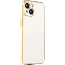 MCasering Apple Iphone 14 Uyumlu Kılıf Volet Silikon Canlı Renkli Yumuşak Silikon Beyaz
