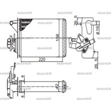 Maher Fiat Uno 1994-2000 Radyatör Kalorifer