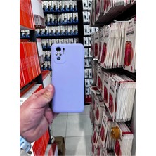 MCasering Xiaomi Redmi Note 10 / Note 10S Uyumlu Kamera Koruma Çıkıntı Soft Kadife Doku Lansman Kapak Lıla
