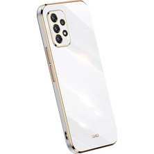 MCasering Galaxy A53 Uyumlu Kılıf Volet Silikon Canlı Renkli Yumuşak Silikon Haki Yeşil Beyaz