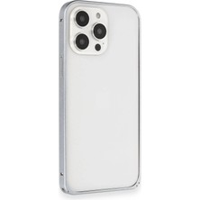 Techora Sale Mey Ithalat®   iPhone 15 Pro Max Metal Bumper Mat Kapak - Gri