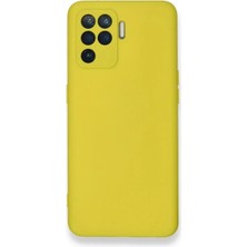 Realme Oppo Reno 5 Lite Uyumlu Nano Silikon Kılıf Pudra Sarı