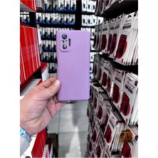 MCasering Xiaomi Redmi Note 10 Pro Uyumlu Kamera Koruma Çıkıntı Soft Kadife Doku Lansman Kapak Acik Mor