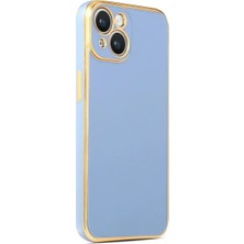 MCasering Apple Iphone 15 Uyumlu Kılıf New Platin Silikon Canlı Renkli Yumuşak Silikon Mavi