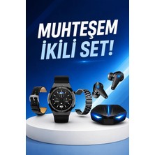 Sepetopia Kablosuz Bluetooth Bağlantılı Kulaklık ve Dokunmatik Ekran Akıllı Saat Arama Cevaplama