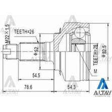Maher Honda Jazz 2002-2008 Aks Kafası Dış 44014-SAB-N21