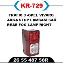 Kaya Zngzrmll Arka Sİs Lambasi SaĞ Trafic 3 -opel Vivaro